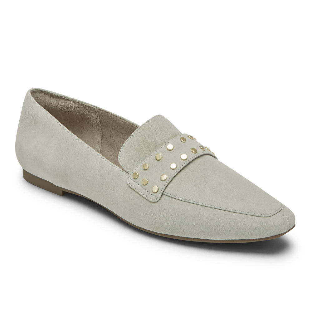 Rockport Loafers Dame Olivengrønne - Total Motion Laylani Studded - MKNF68217